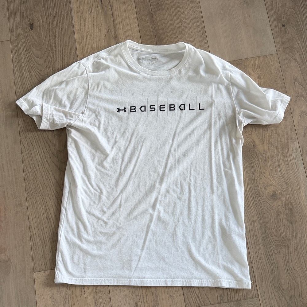 Under armour White Short Sleeve 'BASEBALL' Graphic Tee
